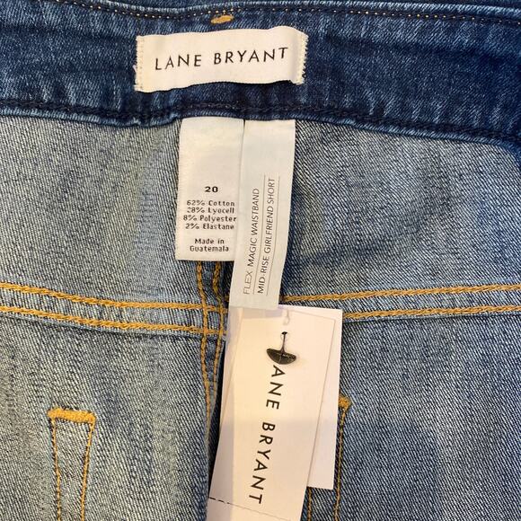 Lane Bryant Girlfriend Short Mid-Rise Denim Jean Shorts NWT Sz 20 Flex - Picture 7 of 15